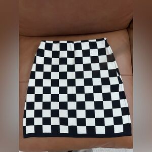 OAK + FORT Black and White Mini Pencil Skirt